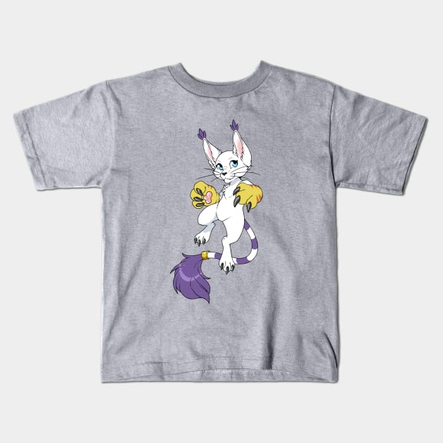 Digi Kitty Kids T-Shirt by IttyBittyMomo